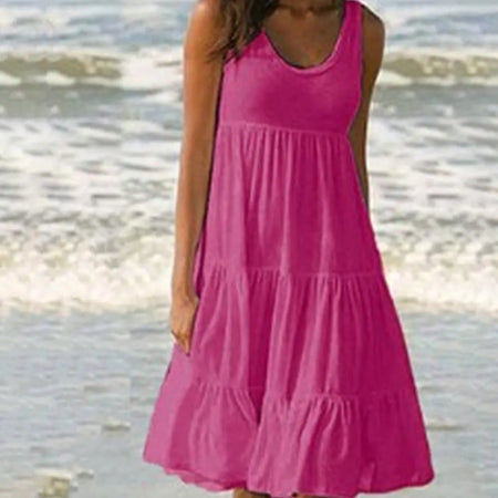 Jocoo Jolee Mini Vestido Boho Sólido